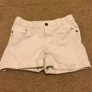 White jean shorts